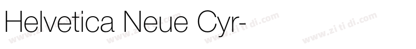 Helvetica Neue Cyr字体转换